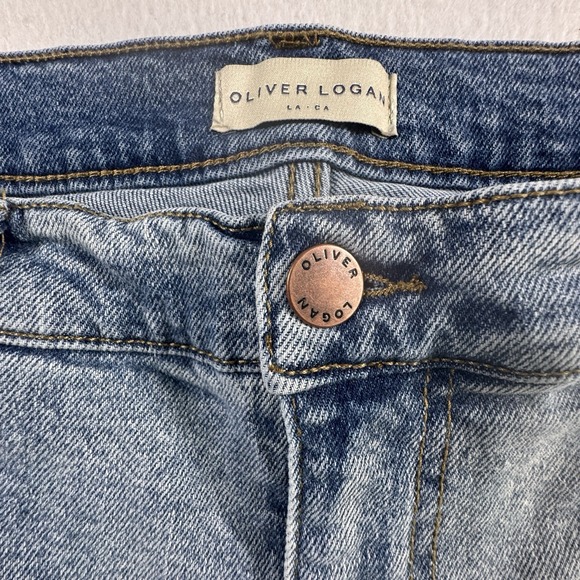 Oliver Logan Jeans Light Vintage Wash Women's 28 Frayed Hem Straight 28x29 - Picture 5 of 9
